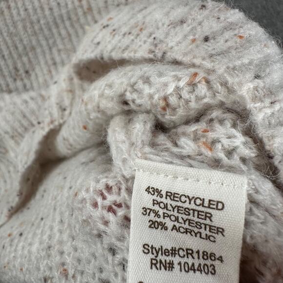 Blu Pepper Knit Tunic Sweater Dress Women's Large Turtleneck Chunky Cream - Picture 6 of 7